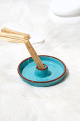 Palo Santo Ağaç Yeşil Seramik Tütsülük
