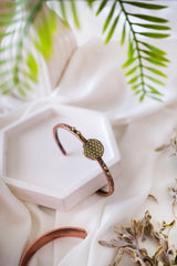 Yaşam Çiçeği Bakır Bileklik