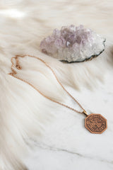 Sayı Sekanslı Koruma Tılsımlı Bakır Kolye