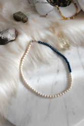 Sedef Ve Hematit Doğaltaşlı Kolye