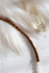 Kristal Kuvars ve Hematit Doğaltaşlı Kolye