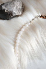 Kristal Kuvars ve Hematit Doğaltaşlı Kolye