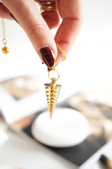 Gold Pirinç Sivri Uçlu Pandül & Sarkaç