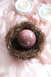 Çilek Kuvars Küre Doğaltaş