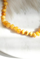 Kehribar İri Taşlı Kolye