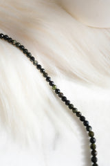 Obsidyen Faset Doğaltaş Kolye