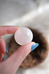 Pembe Kuvars Küre Doğaltaş