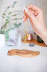 Gold Pirinç Spiral Pandül & Sarkaç