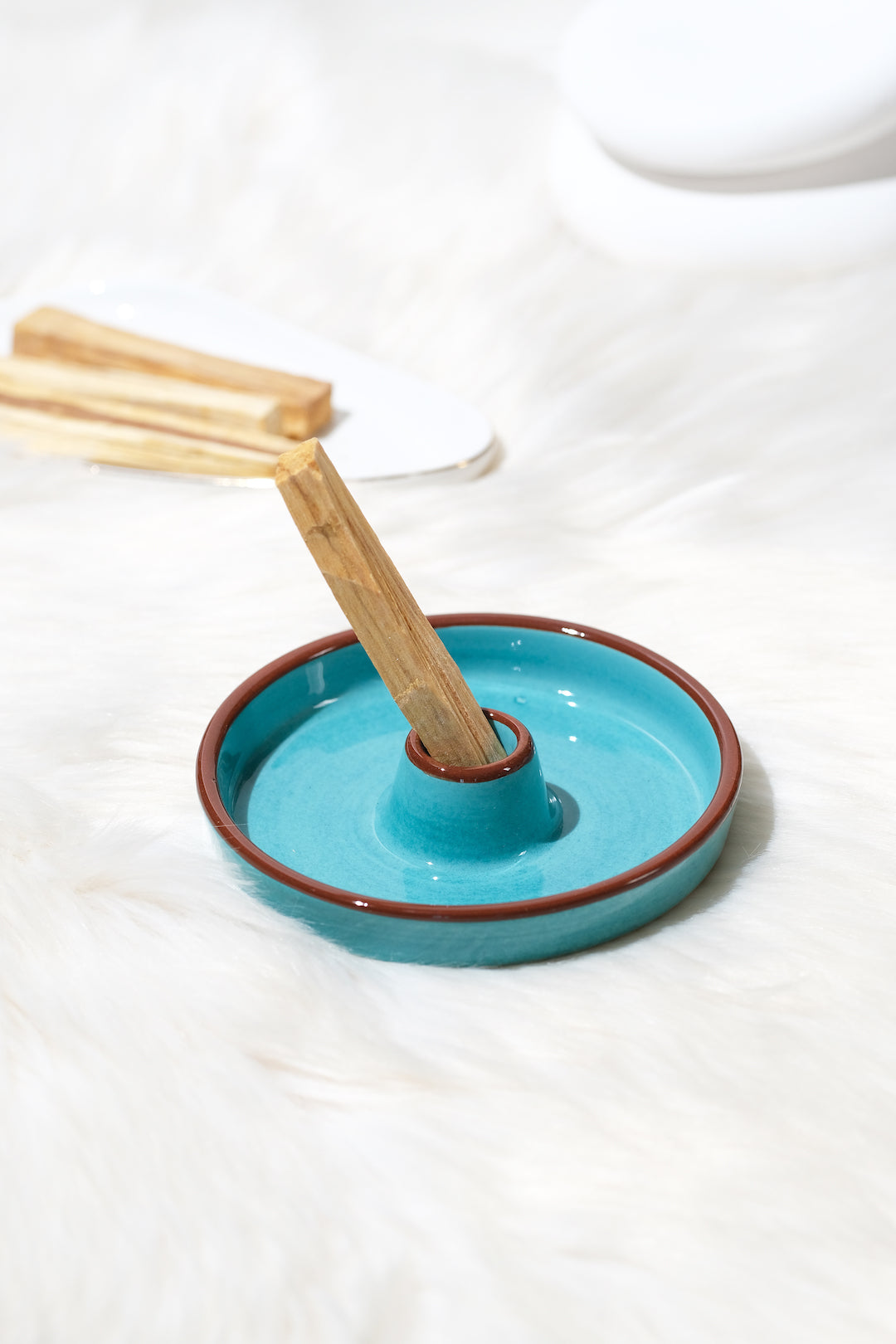 Palo Santo Ağaç Yeşil Seramik Tütsülük