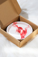 Palo Santo Ağaç Beyaz Kırmızı Seramik Tütsülük