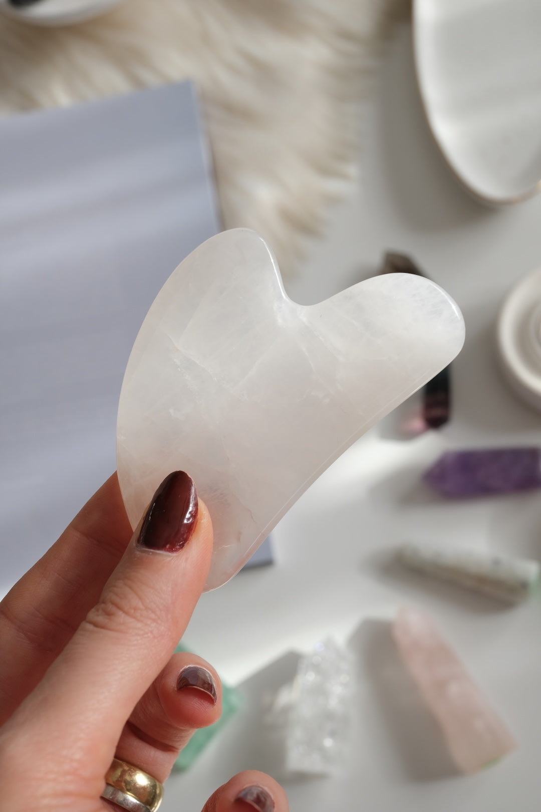 Kristal Kuvars Gua Sha