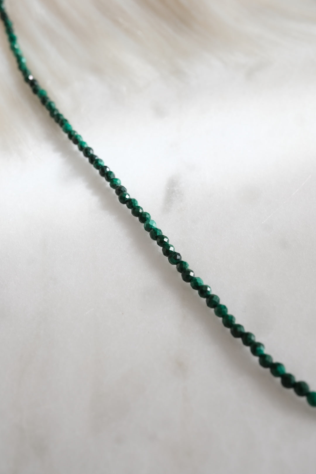 Malahit Faset Doğaltaş Kolye