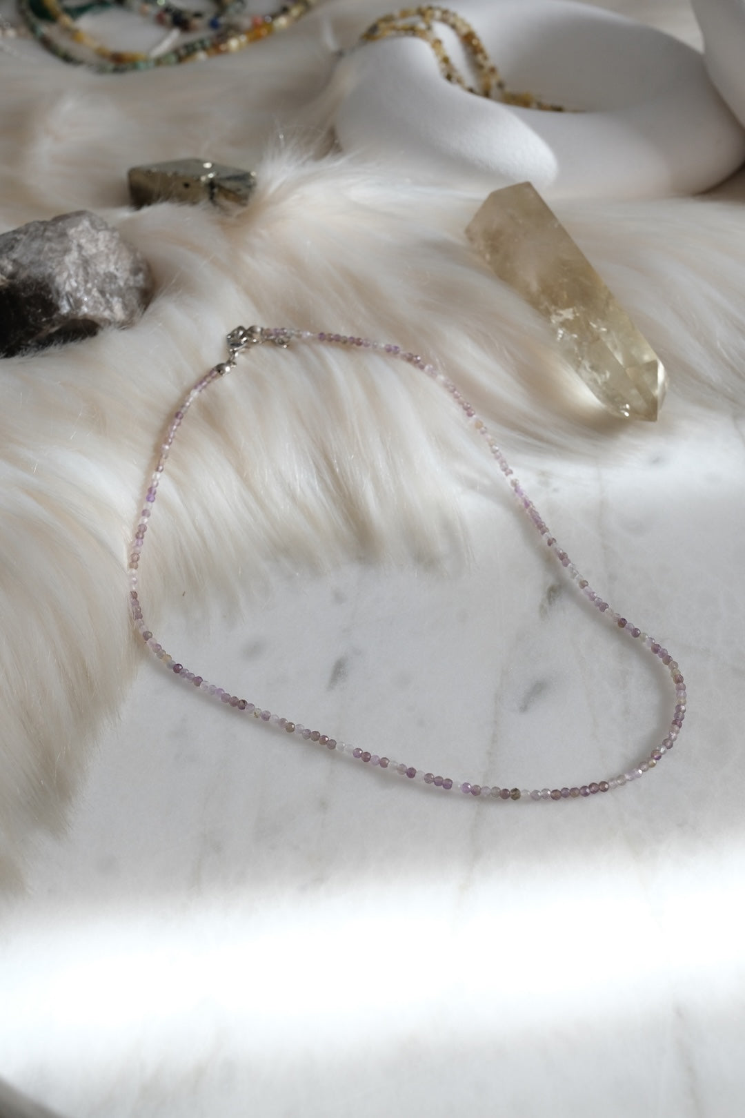 Ametist Faset Doğaltaş Kolye