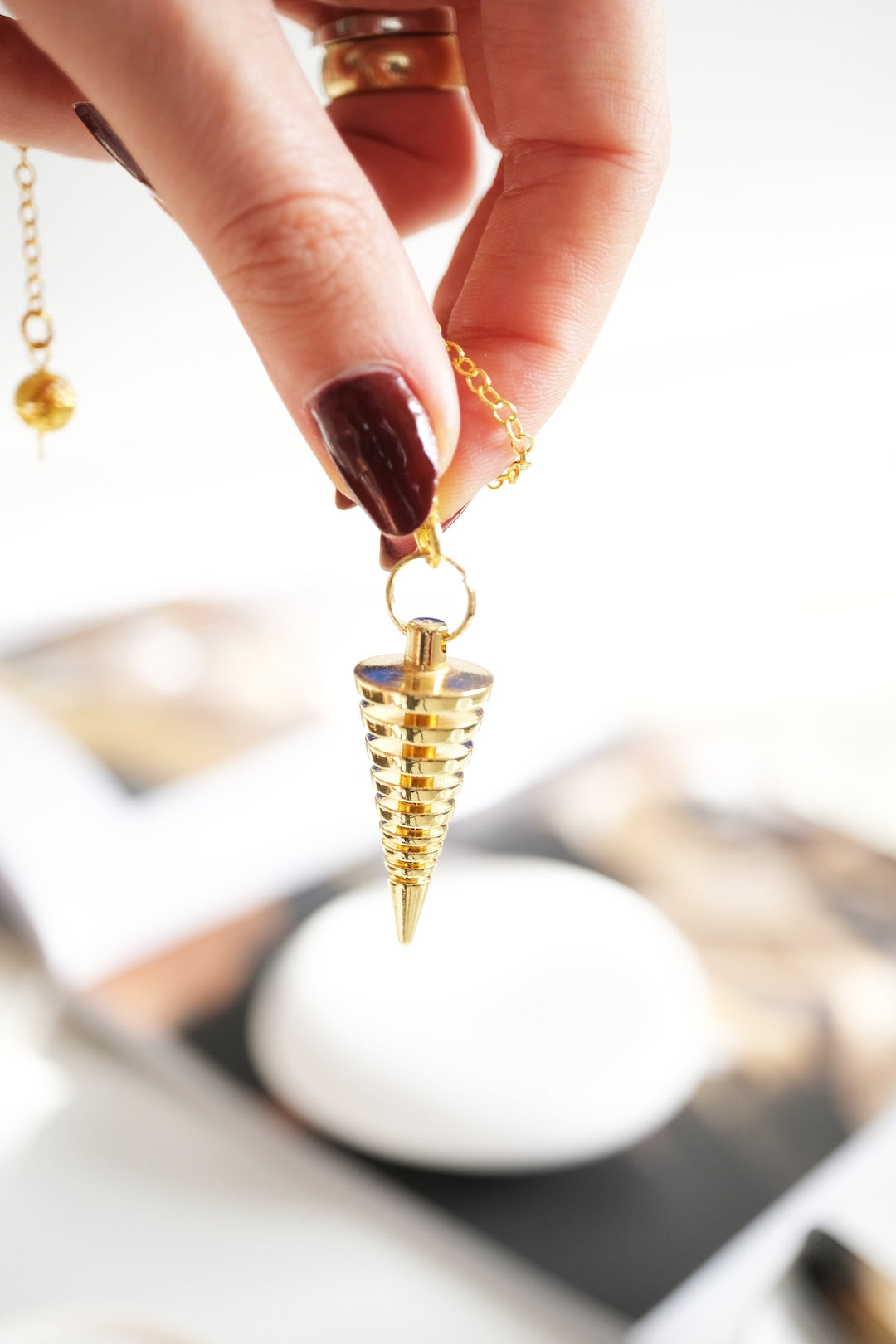 Gold Pirinç Sivri Uçlu Pandül & Sarkaç