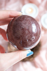 Çilek Kuvars Küre Doğaltaş