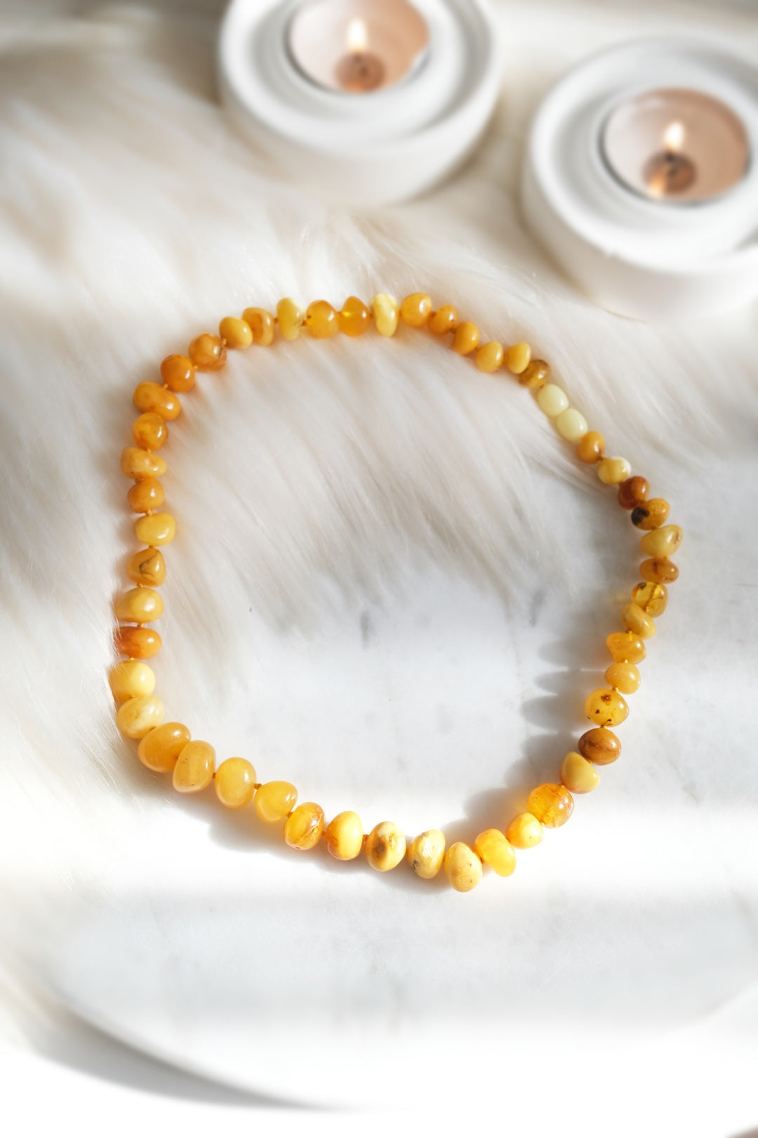 Kehribar İri Taşlı Kolye