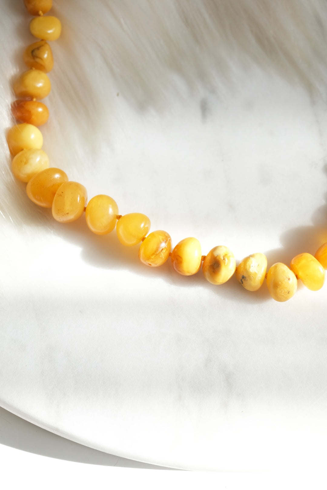 Kehribar İri Taşlı Kolye