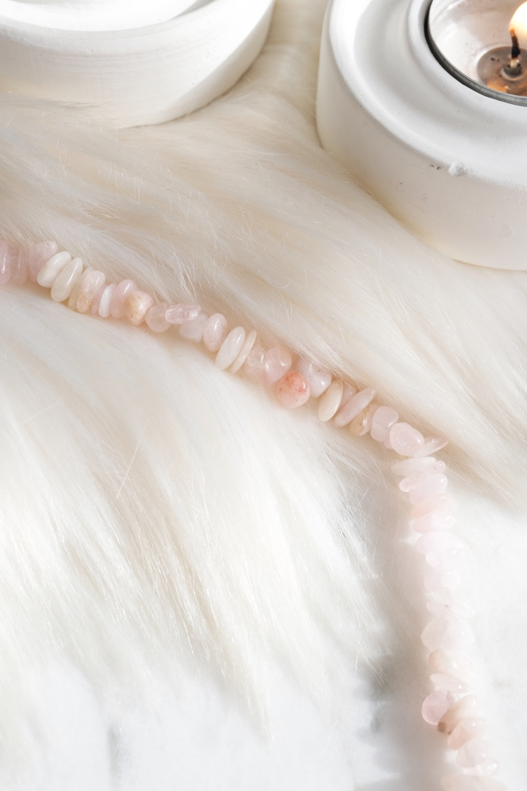 Morganit Kırık Taş Kolye