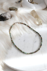 Turkuaz Doğaltaş Küp Kolye