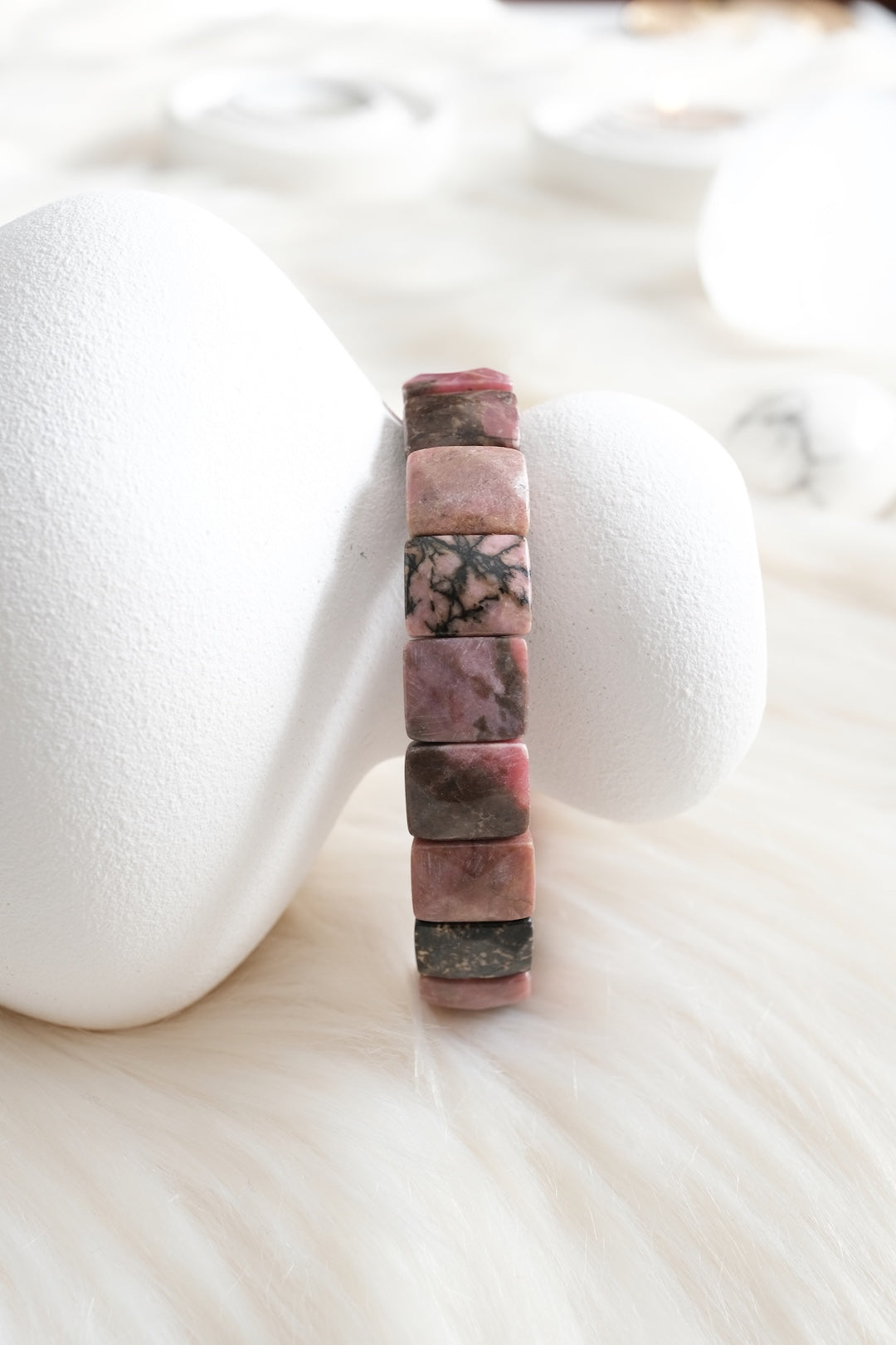 Rodonit Kesimli Doğaltaş Bileklik