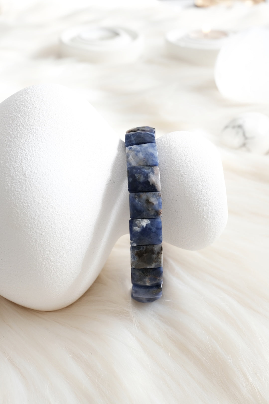 Sodalit Kesimli Doğaltaş Bileklik