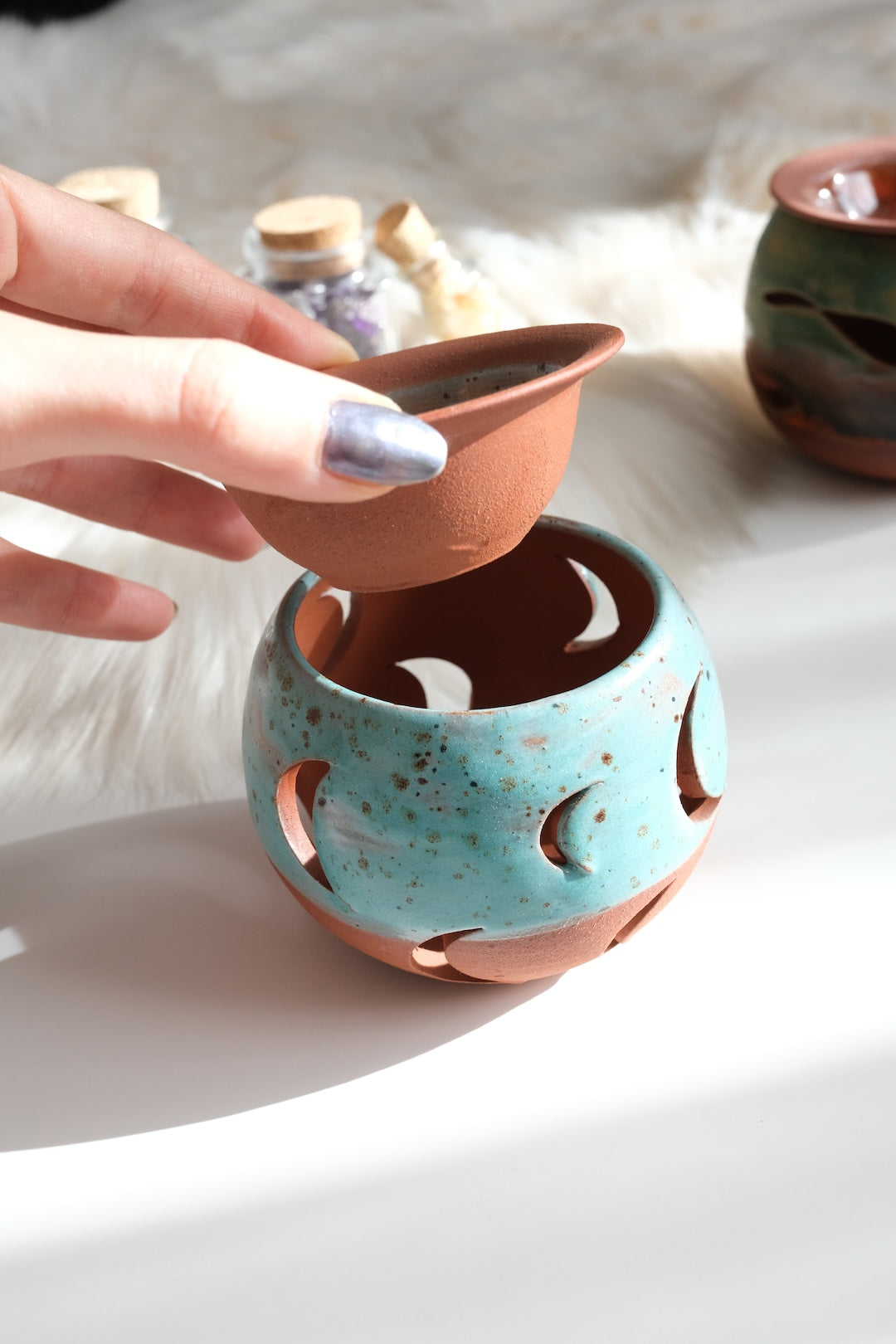 El Yapımı Seramik Buhurdanlık