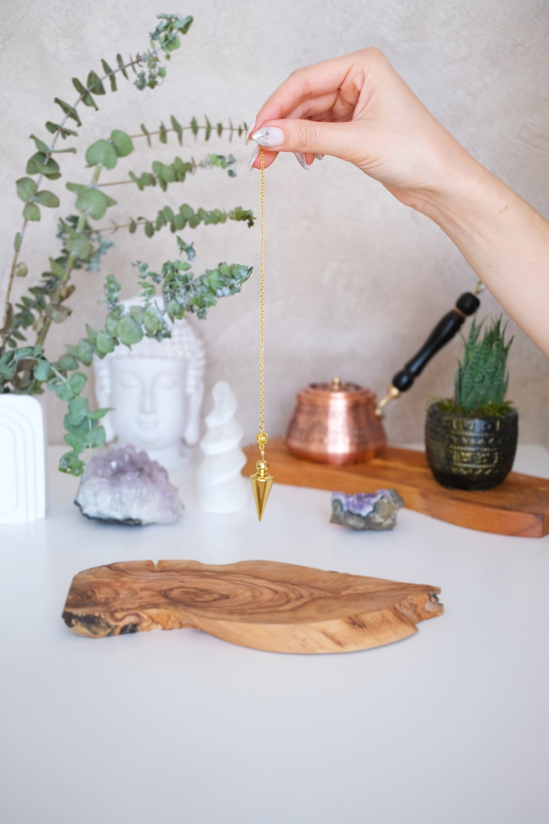 Gold Pirinç Sivri Uçlu Pandül & Sarkaç