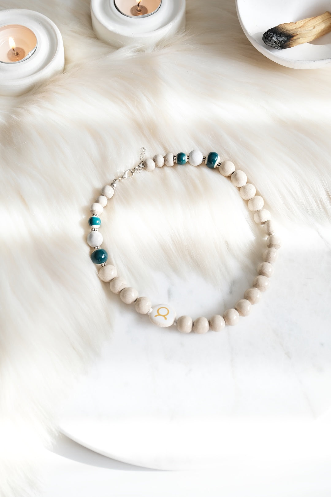 Boğa Burcu Toprak Tasarım Kolye