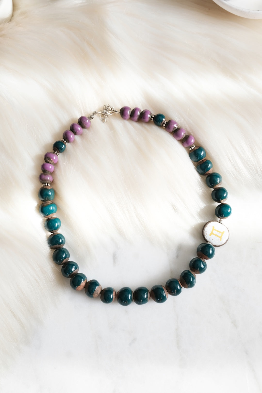 İkizler Burcu Toprak Tasarım Kolye