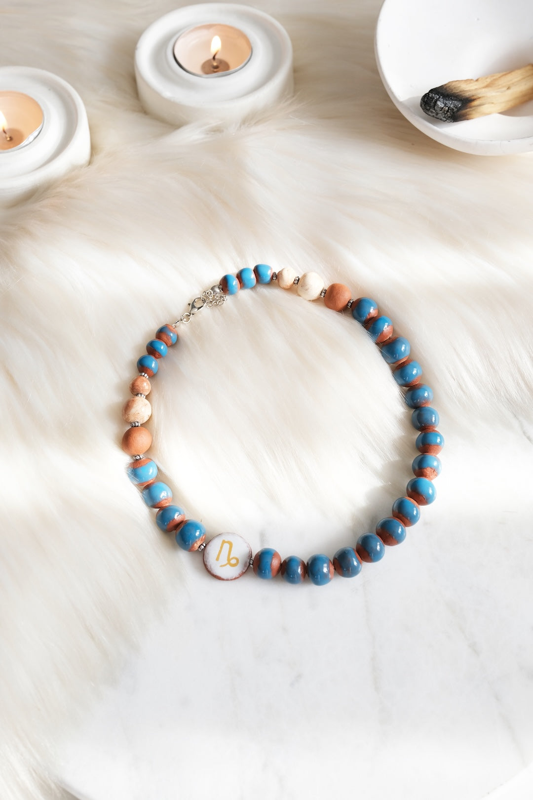 Oğlak Burcu Toprak Tasarım Kolye