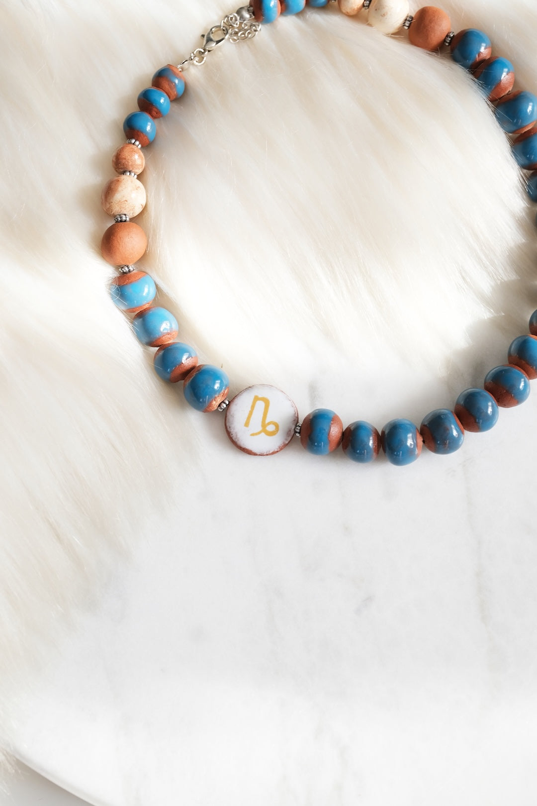 Oğlak Burcu Toprak Tasarım Kolye