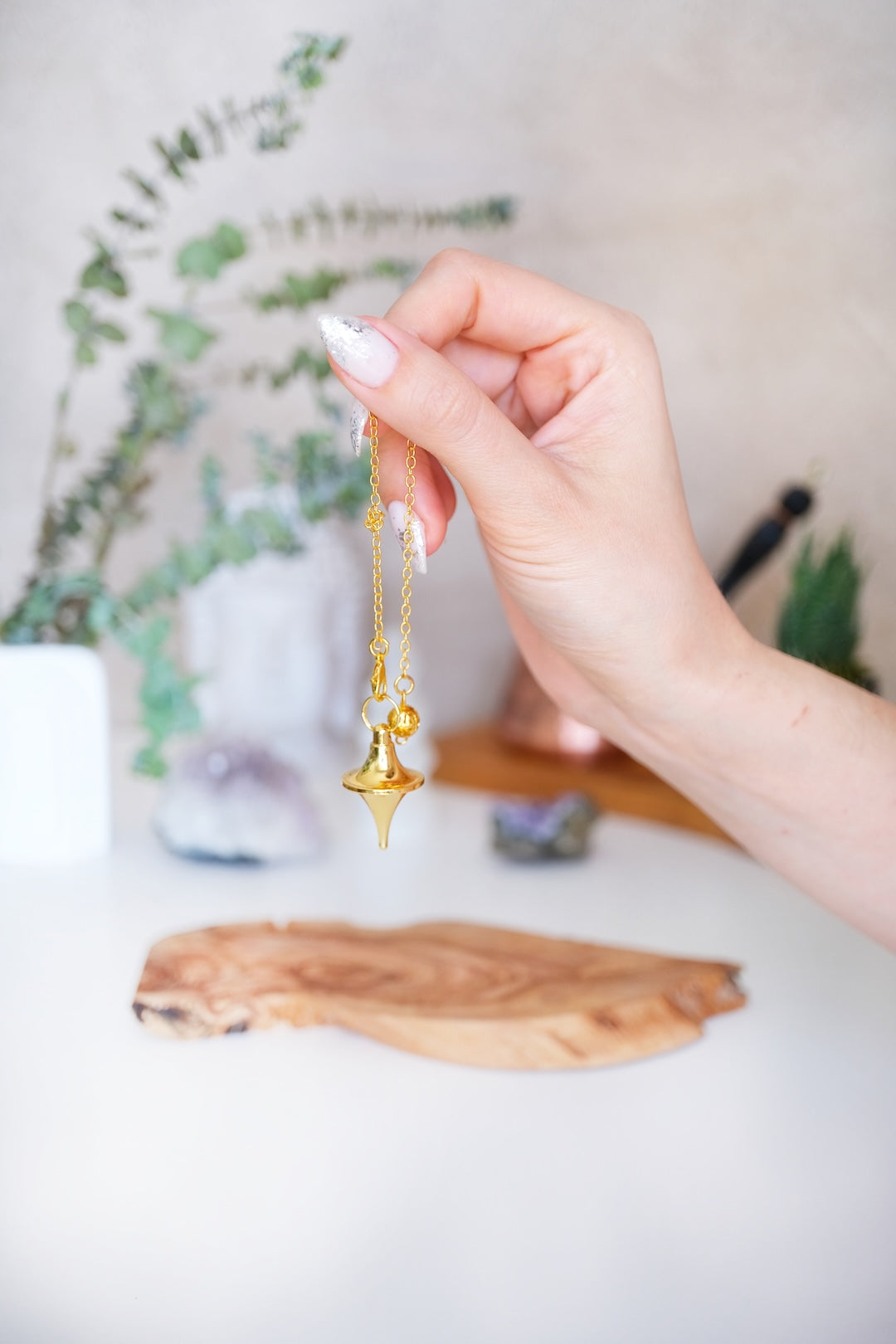 Gold Pirinç Sivri Uçlu Pandül & Sarkaç