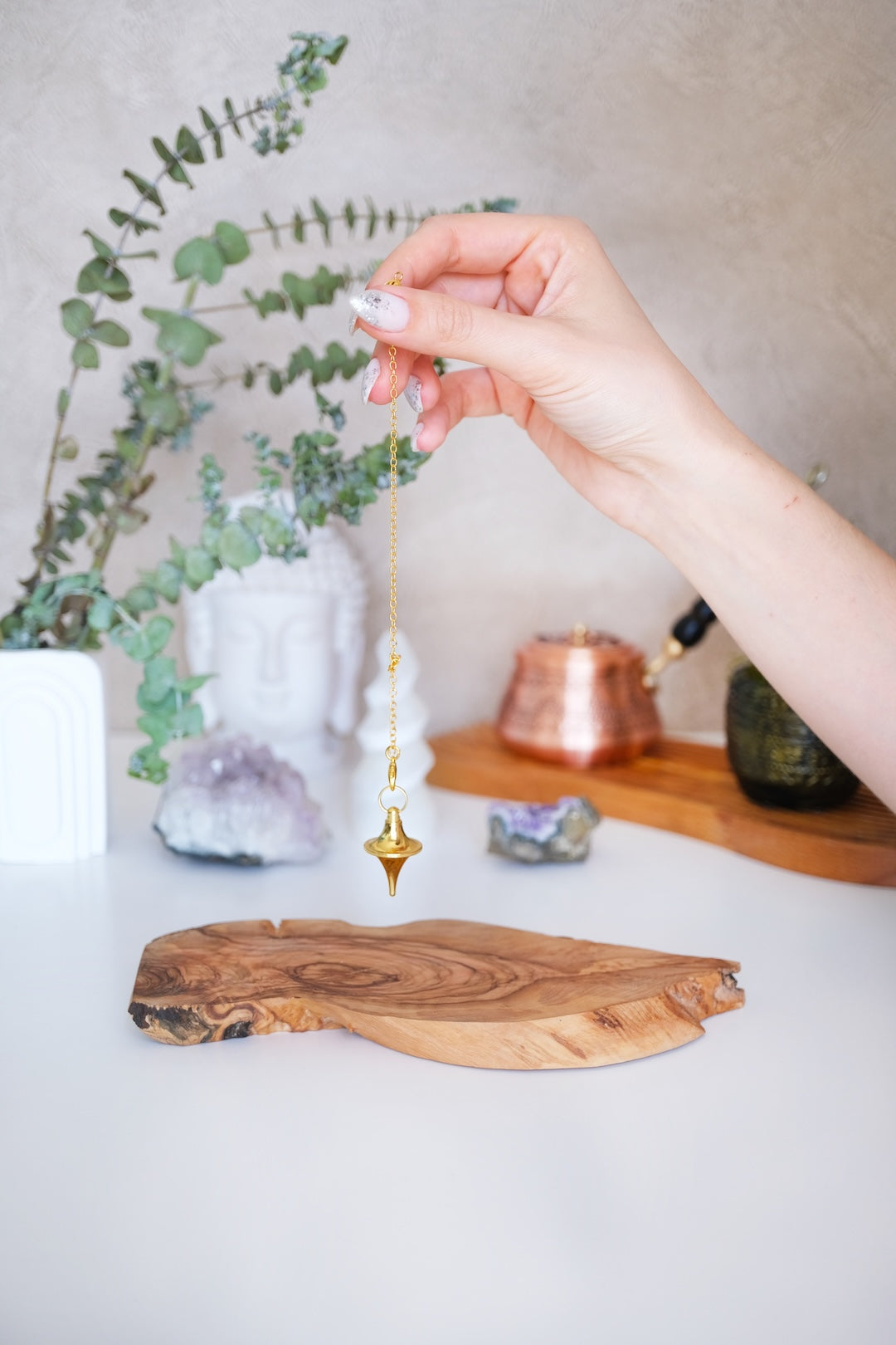 Gold Pirinç Sivri Uçlu Pandül & Sarkaç